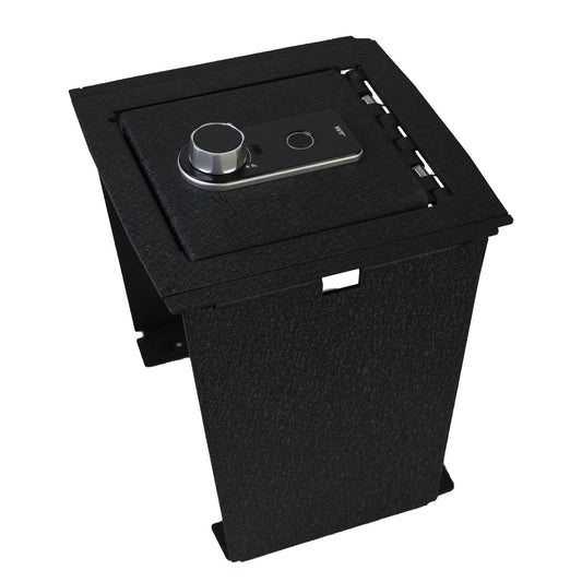 Center Console Gun Safe Vault - TuoJue Console Safe Lock Box Compatible with 2021-2026 Ford Bronco With Full Floor Console Model, with Superior Fingerprint Lock, Center Console Organizer