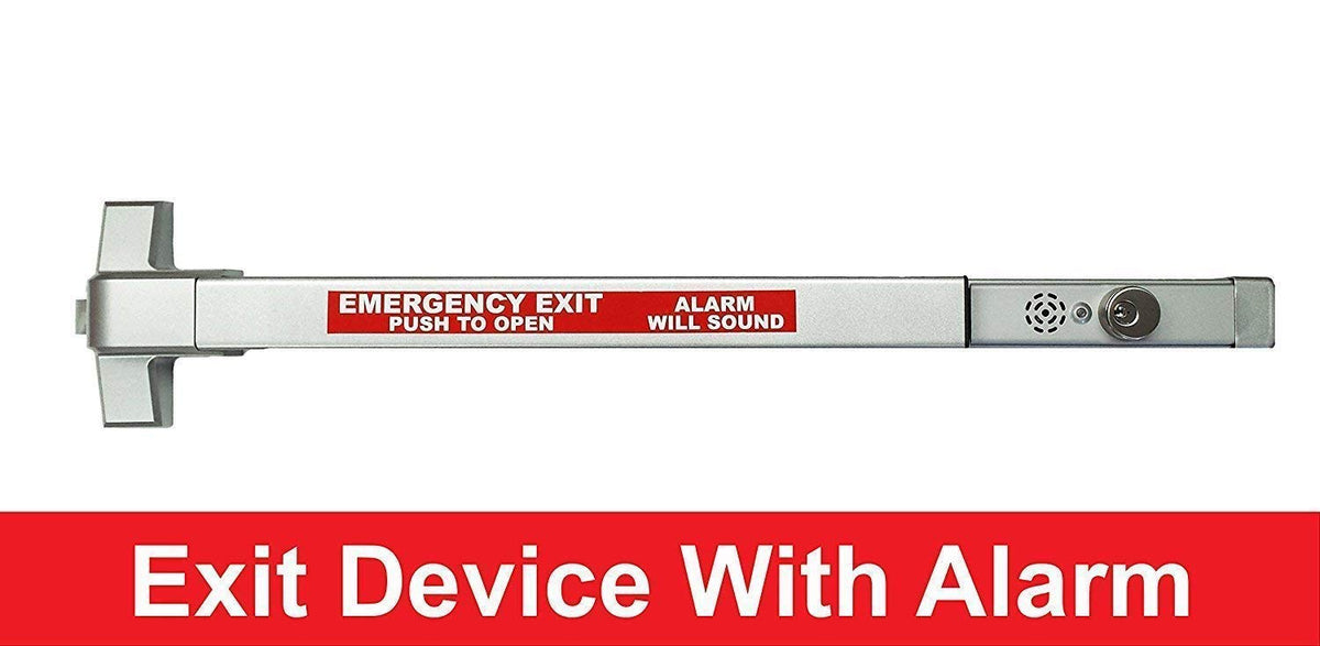 Dynasty Hardware Commercial Door Push Bar Panic Exit Device with Alarm Sprayed Aluminum
