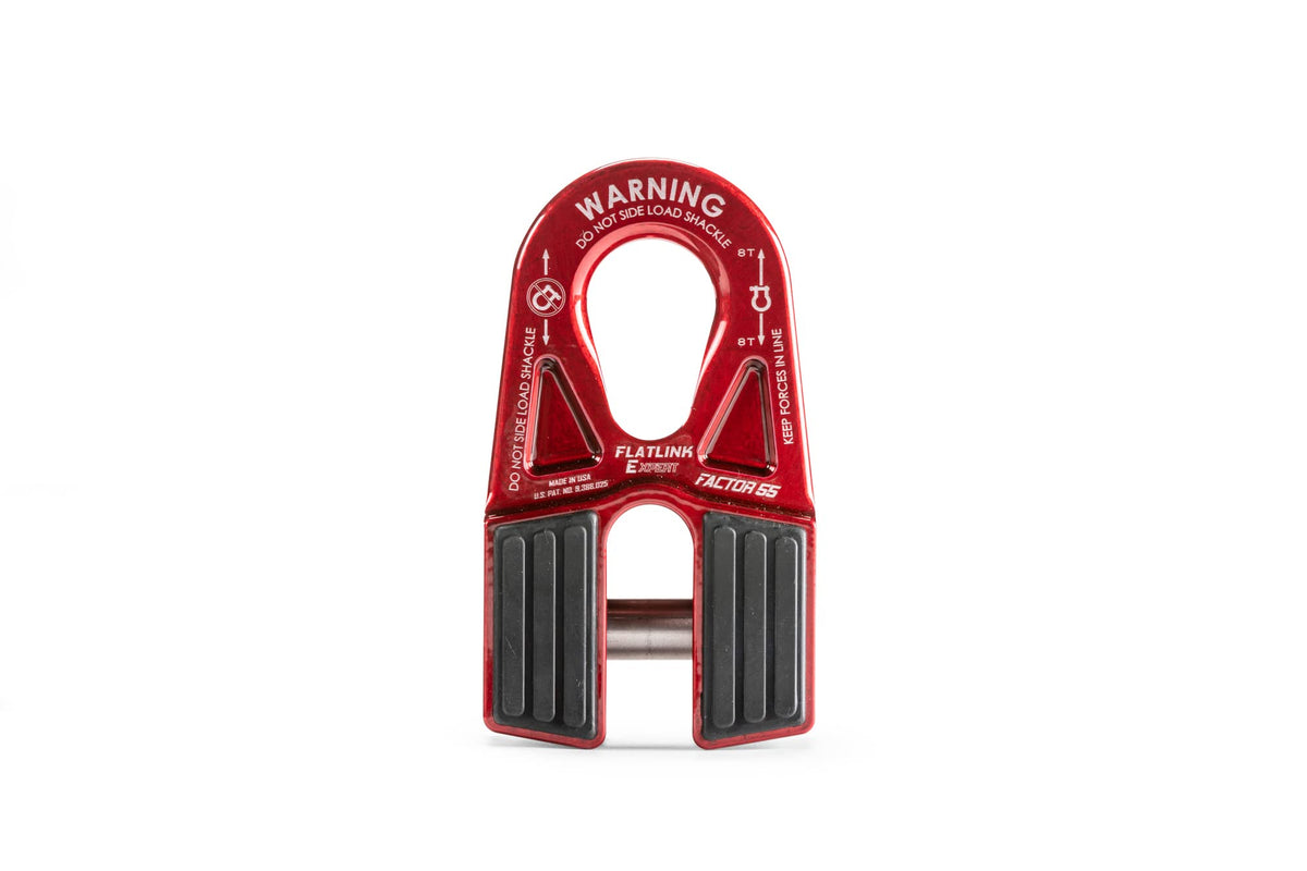 Factor 55 Flatlink E Closed Winch System, Compatible with All Roller Fairlead License Plate Brackets - Red