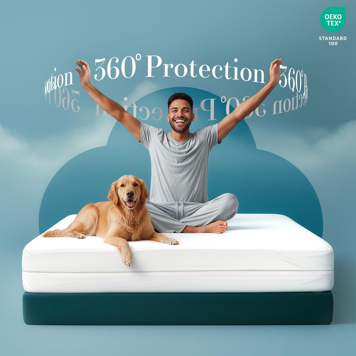 Utopia Bedding Full Size Mattress Protector Zippered, 100% Waterproof Bed Bug and Dust Mite Proof Mattress Encasement, Absorbent 6 Sided Mattress Cover