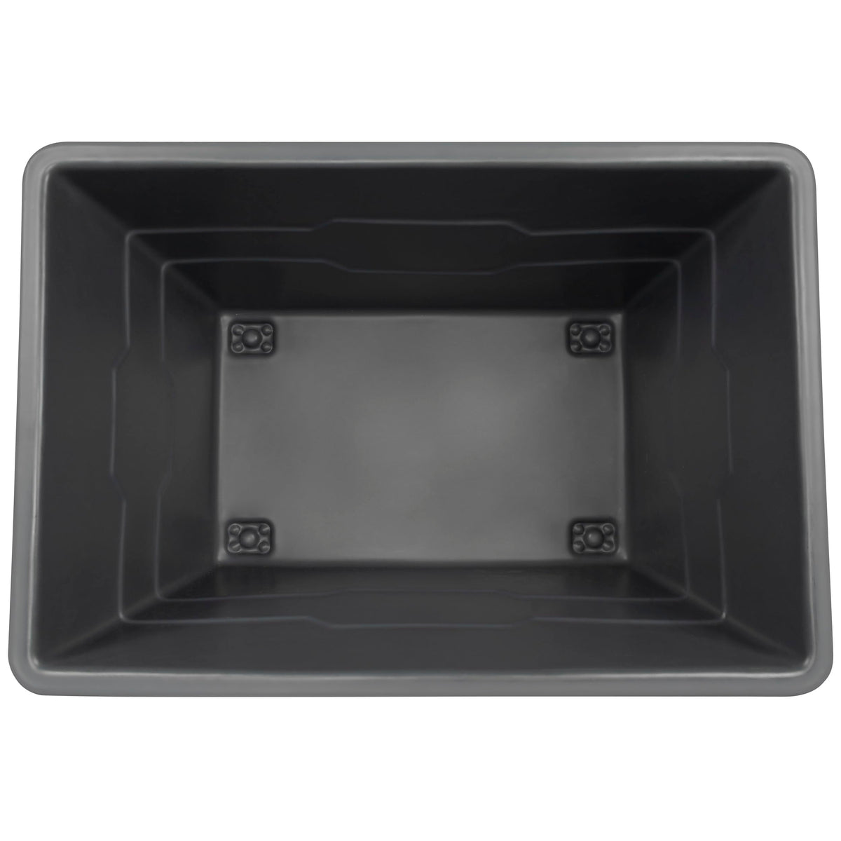 ReadySpace Commercial 20 Bushel Utility Cart with Steel Base, Poly Box Basket Truck, Laundry Cart, and Rolling Trash Bin, 51.5-Inch x 35.5-Inch x 36-Inch, 1000 Pound Weight Capacity, Black