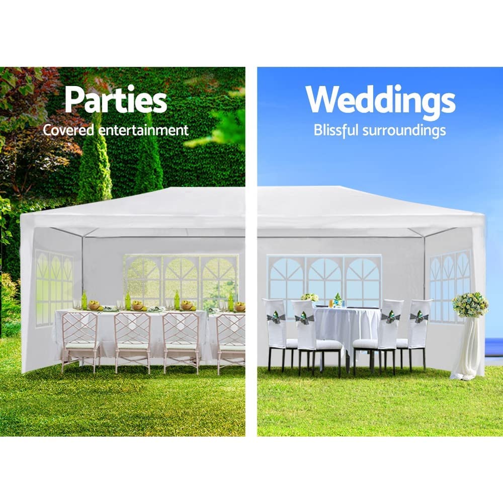Garvee 10'x30' Party Tent, Outdoor Wedding Canopy Tent with 5 Removable Sidewalls, Waterproof Heavy Duty Gazebo Shelter for Parties BBQ Events Garden Backyard Patio, White