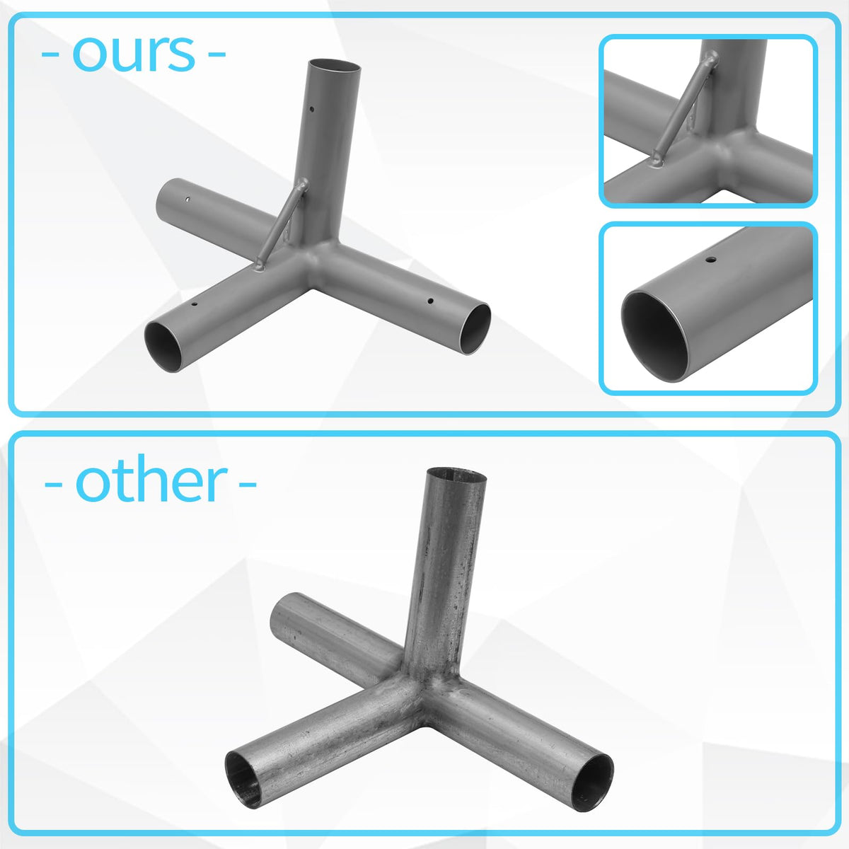 ICITYWALL 8 Leg Carport Kits，Low Peak Canopy Fitting Kit with 1-3/8" ID, Galvanized Steel Carport Connectors, shed Frame kit DIY Project