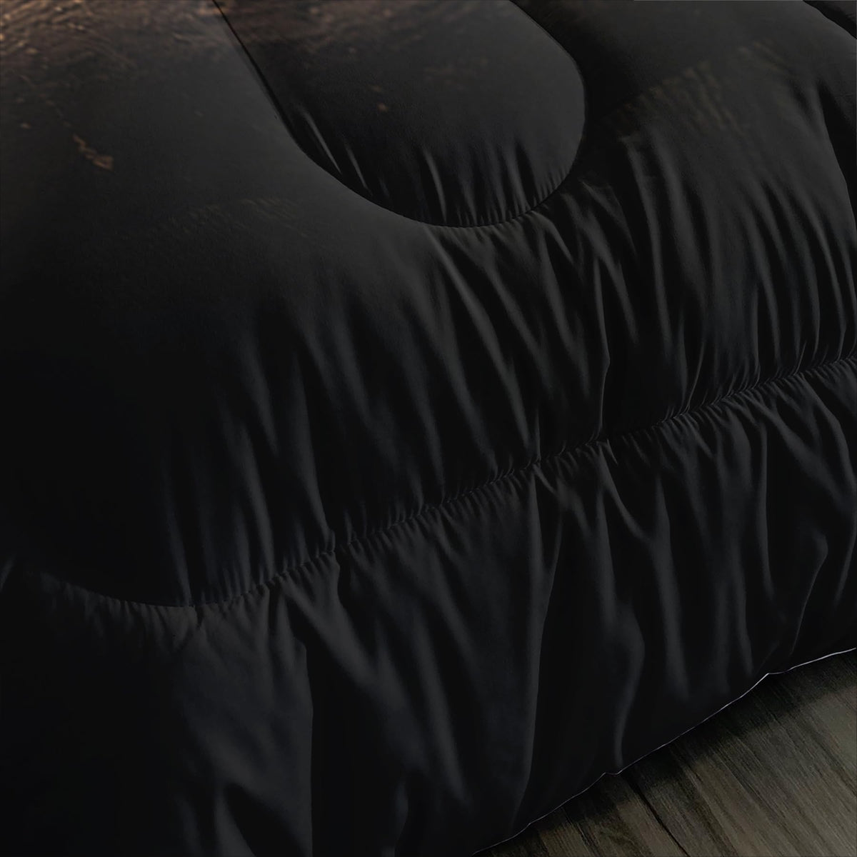 Tuzaovy Lion and Lioness Comforter Set Queen Size,Lion Bedding Set Queen,Queen Animal Print Black Comforter Set,Tropical African Animal 3D Print Bedding Black Bed Set