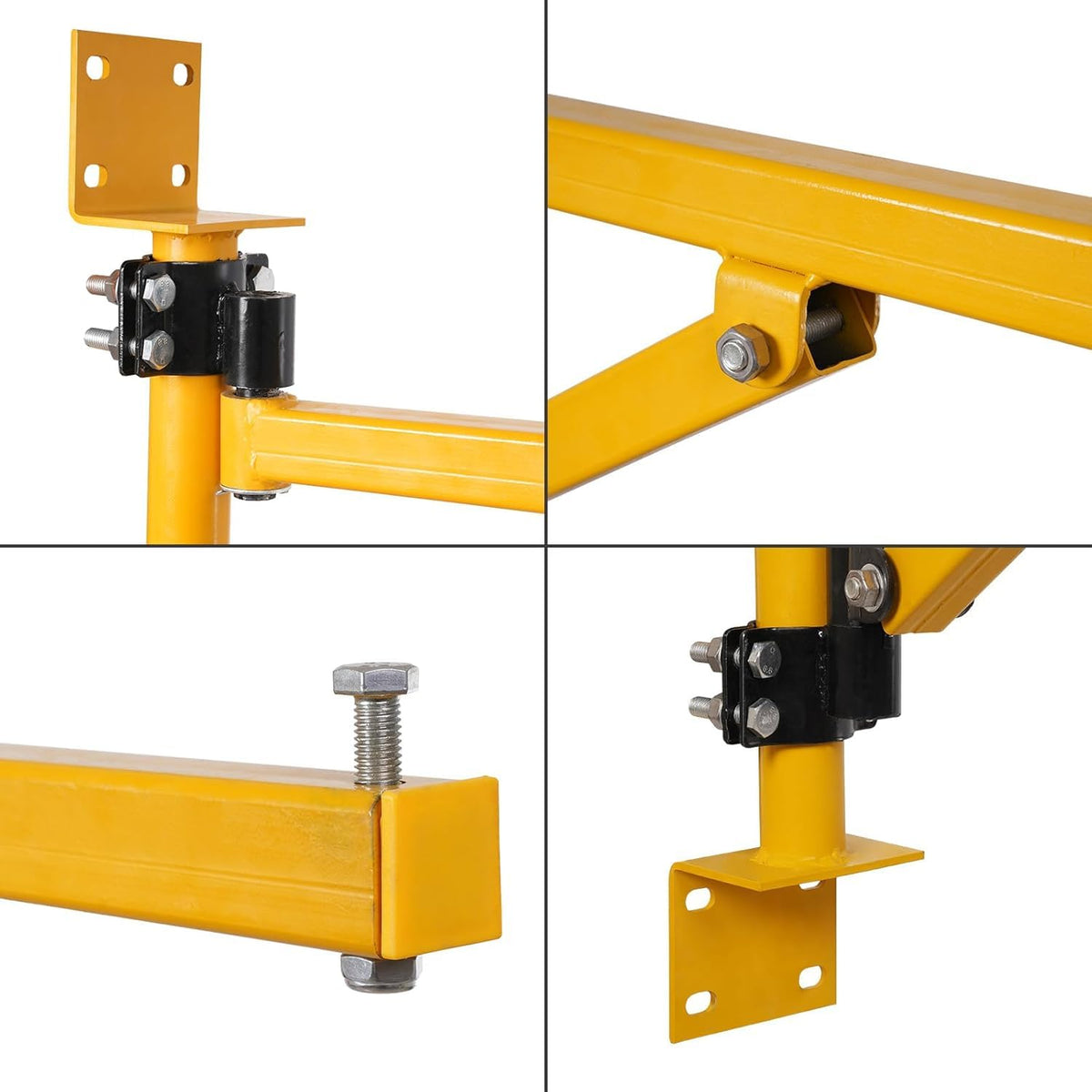 Doppy Wall Mount Jib Crane, Heavy-Duty Hoist Bracket Carbon Steel, 180° Swivel Scaffold Lifting Arm for Electric Hoists Up to 440 Lbs