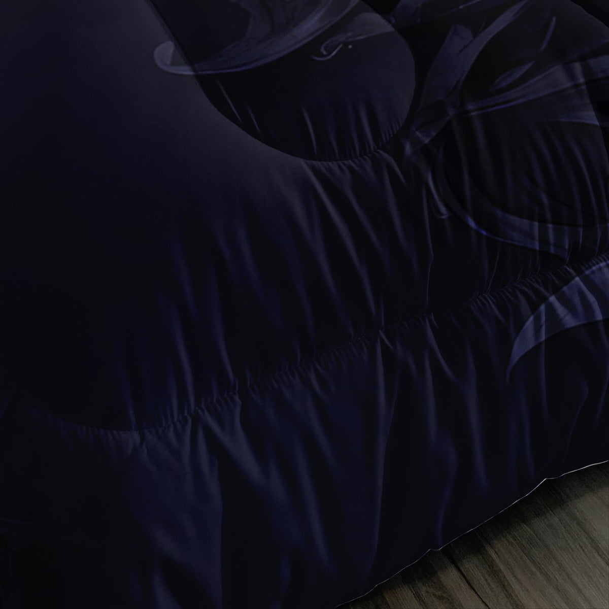 XYNHML Western Dark Purple Fantasy Dragon Comforter 3Pcs Twin Wild Animal Dragon Floral Bedding Set for Kid Teen Girl Boy Teen Adult Mysterious Pattern Quilt Bed Decor with 1 Comforter+2 Pillowcases