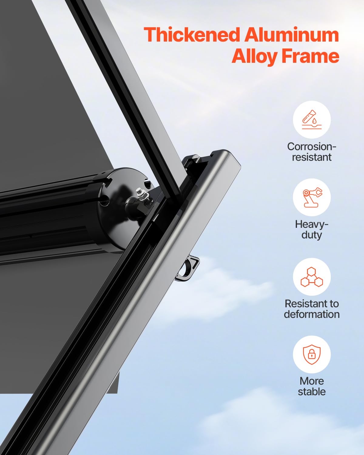 VEVOR Manual RV Awning Complete Kit, 14' Retractable Awning with Aluminum Alloy Frame, Outdoor Trailer Awning, Fit for Most RVs(Black Fade)