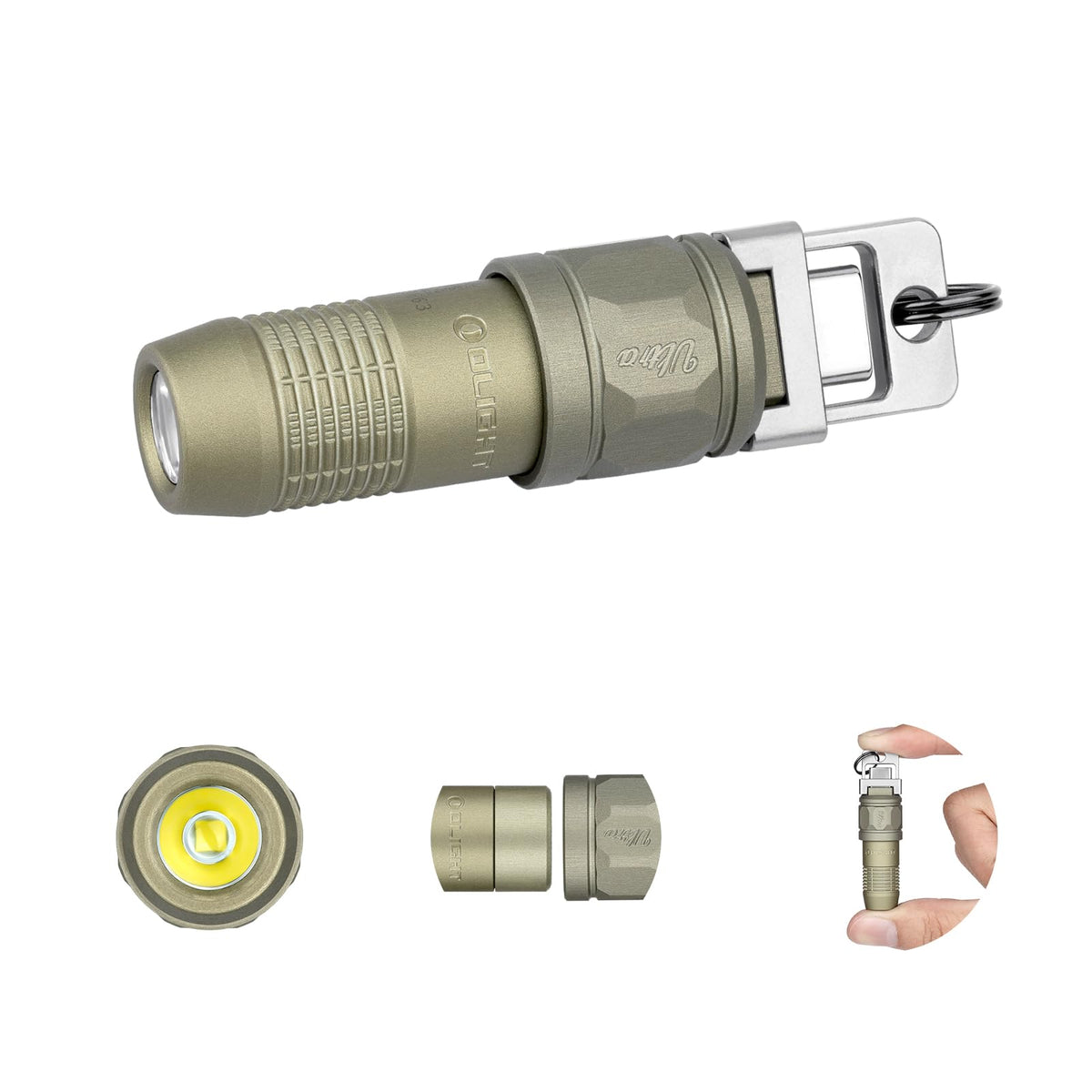 OLIGHT Perun 3 Mini Headlamp 1250 Lumens LED Head Flashlight Bundle with iUltra Rechargeable EDC Flashlight