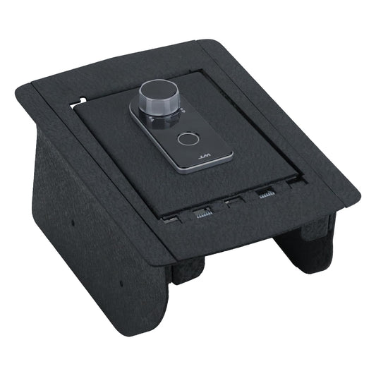 KEREN Center Console Safe Vault - Console Gun Safe Box Compatible with Jeep Grand Cherokee without CD/Dodge Durango 2011-2022, with Fingerprint Lock