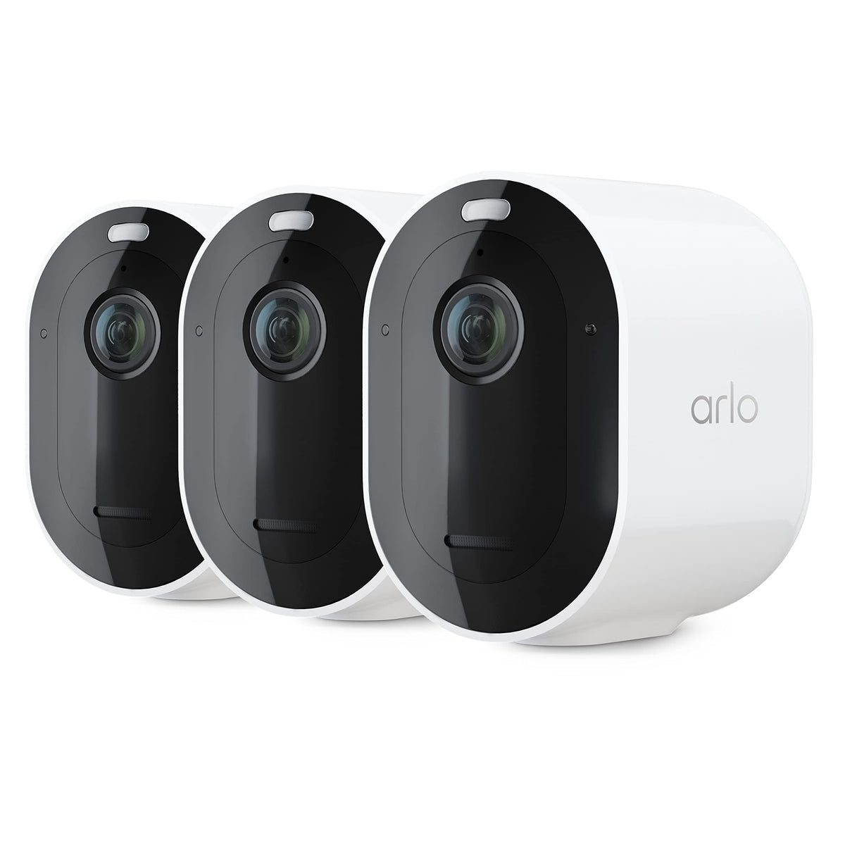 Arlo Pro Security Camera 2K HDR 5th Gen - Wireless Outdoor Camera, Rechargeable Removeable Battery, Event Captions, Emergency Response, 1-Month Trial of Secure Plan, 3 Cam, White