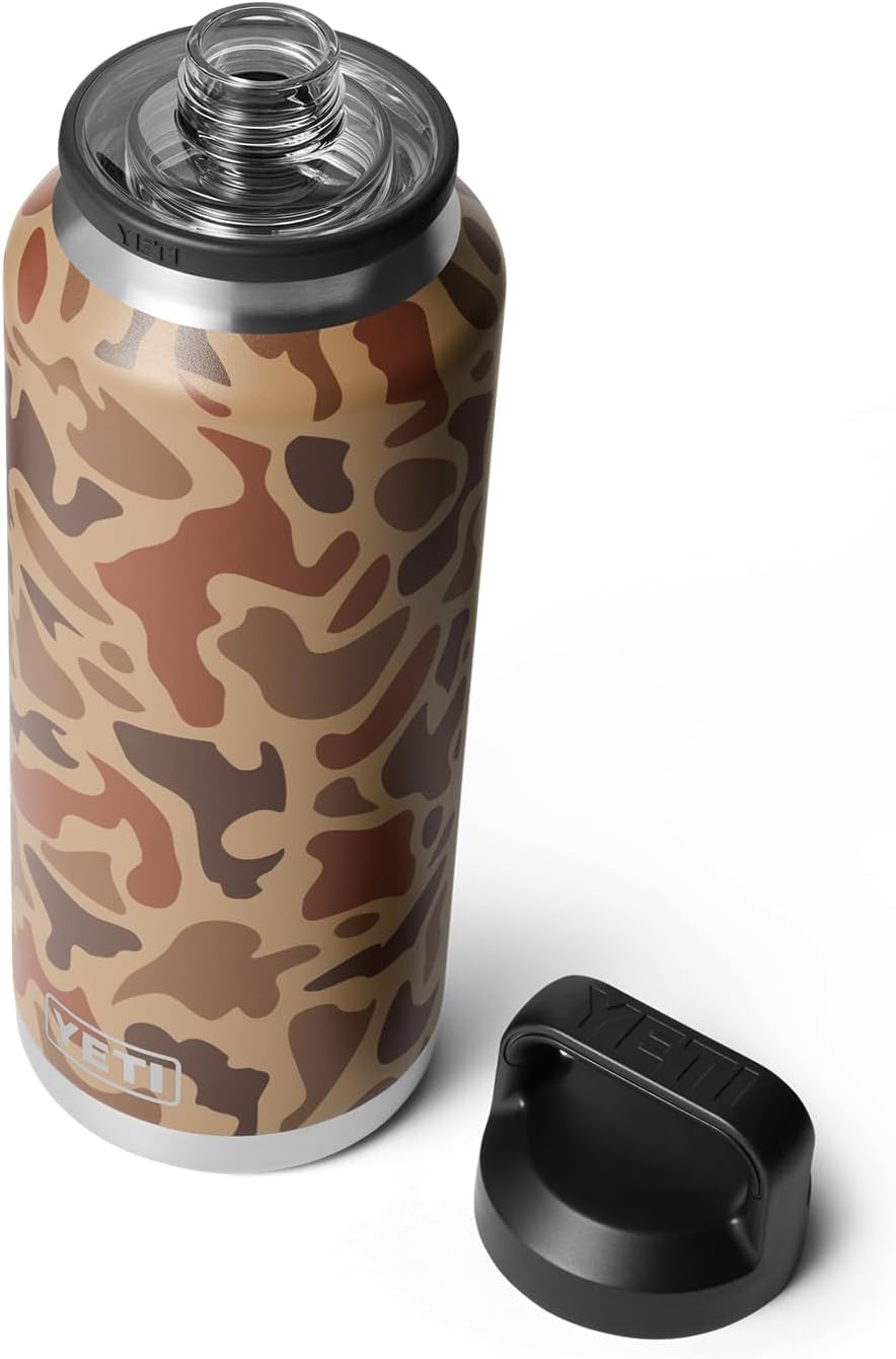 YETI Rambler 36 oz Bottle, Vacuum Insulated, Stainless Steel with Chug Cap, Wetlands Camo