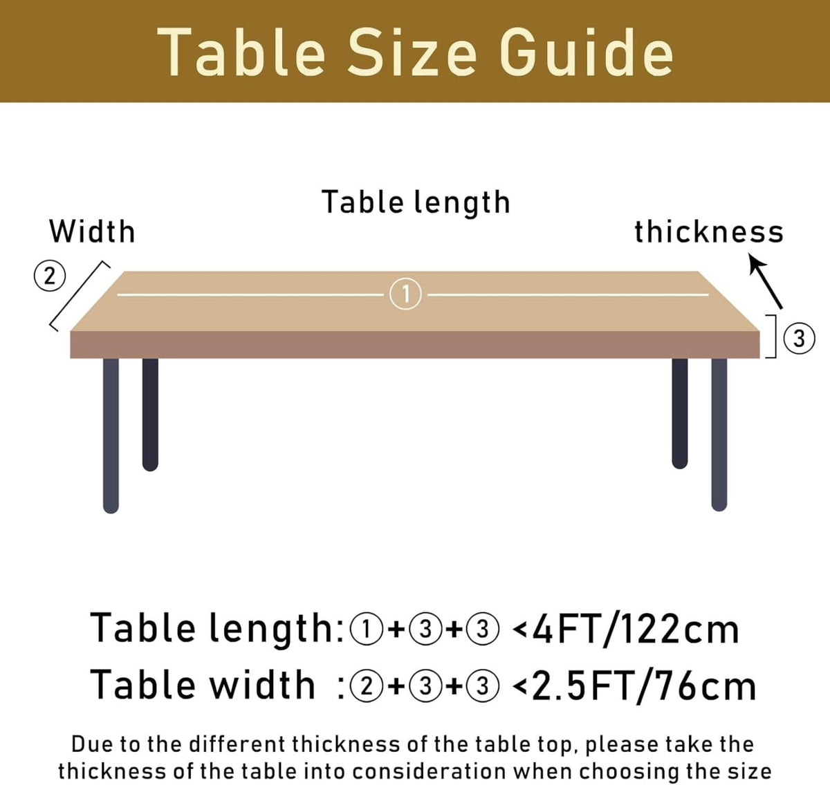 Fiokroo Winter Snowflakes Blue Tablecloth with Elastic Edge for 4ft Rectangle Table, Table Cloth Christmas Washable Table Cover for Kitchen Dining Party Outdoor Picnic Decoration, 48" L X 30" W