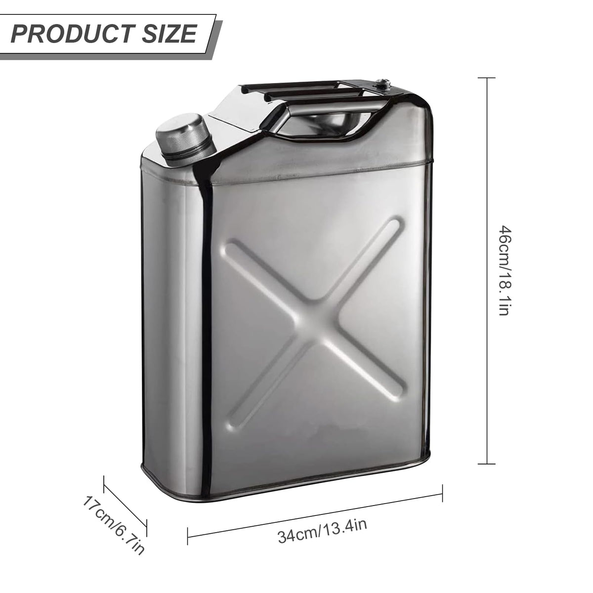 Camping Water Container 5 Gallon Portable Water Tank, 304 Stainless Steel, Sturdy and Durable, Ideal for Home and Outdoor Sports Water Storage,Water Jug for Camping