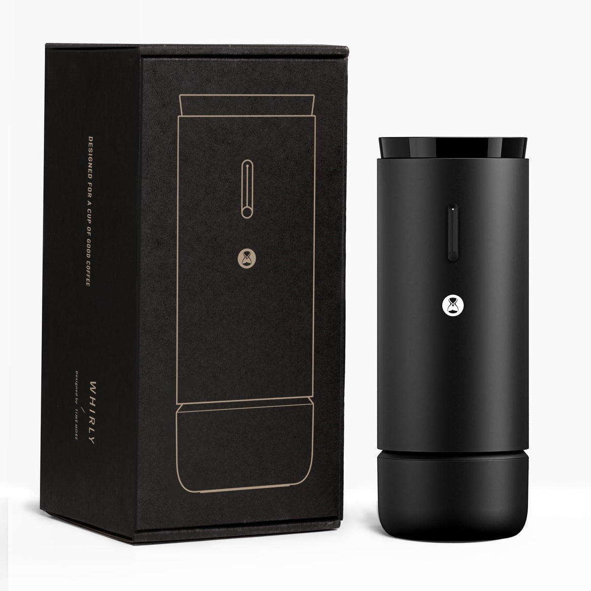 TIMEMORE Burr Coffee Grinder, Portable Electric Grinder with Metal Body, 30 Precise Settings for Espresso to French Press, Low Noise Design, Auto Stop & Clog Protection for Home & Outdoor Use (Black)