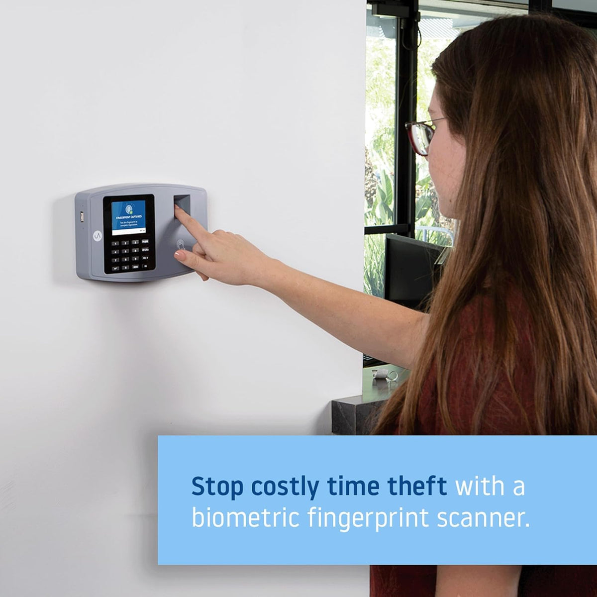 uAttend BN6500 Biometric Fingerprint Time Clock System for Small Business with WiFi and Cloud-Based Employee Timecards