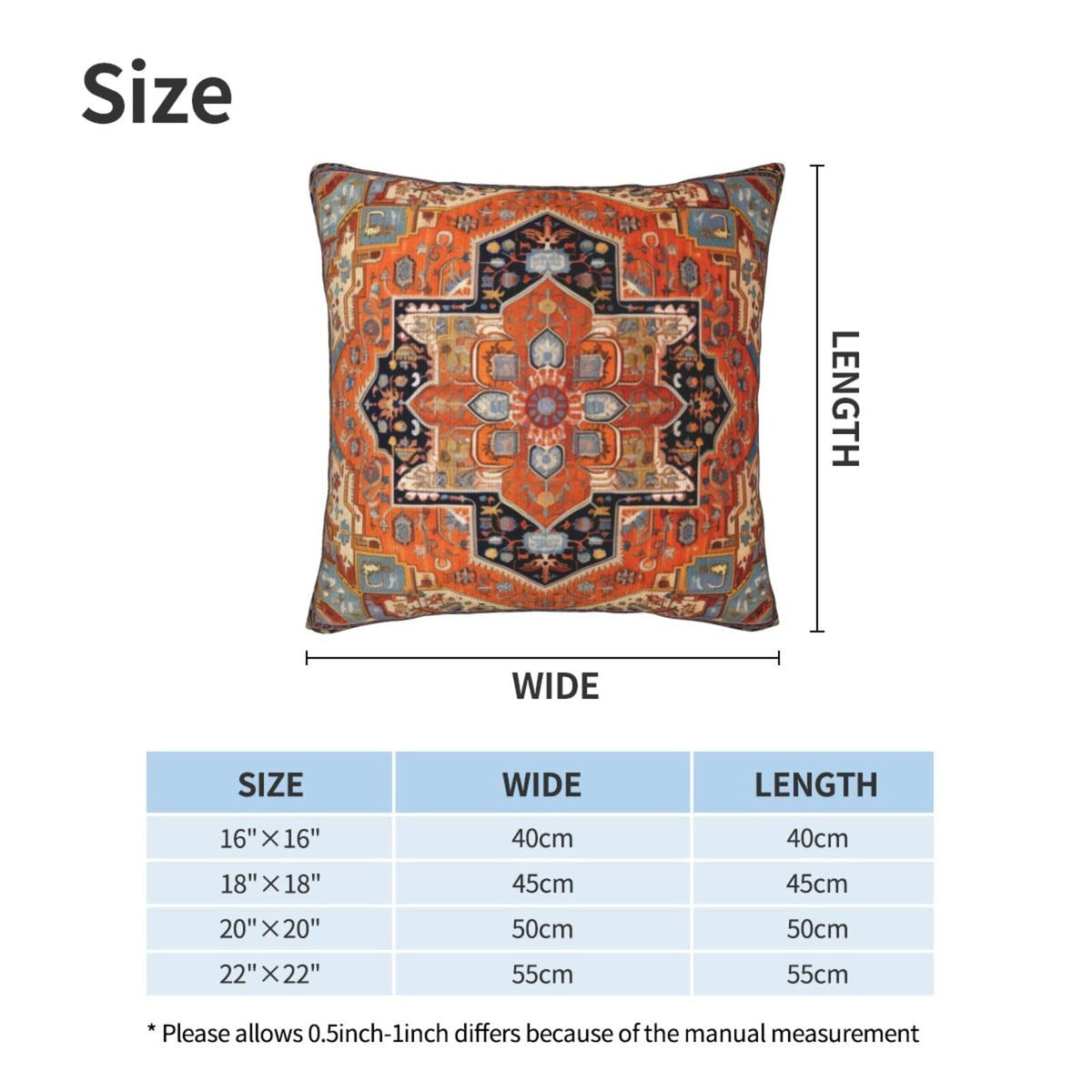 aipoase Geometric Bohemian Throw Pillow Covers 18 X 18 Inch Set of 2 Pillow Cases Decoration Cushion Cover for Sofa Bedroom Living Room Outdoor