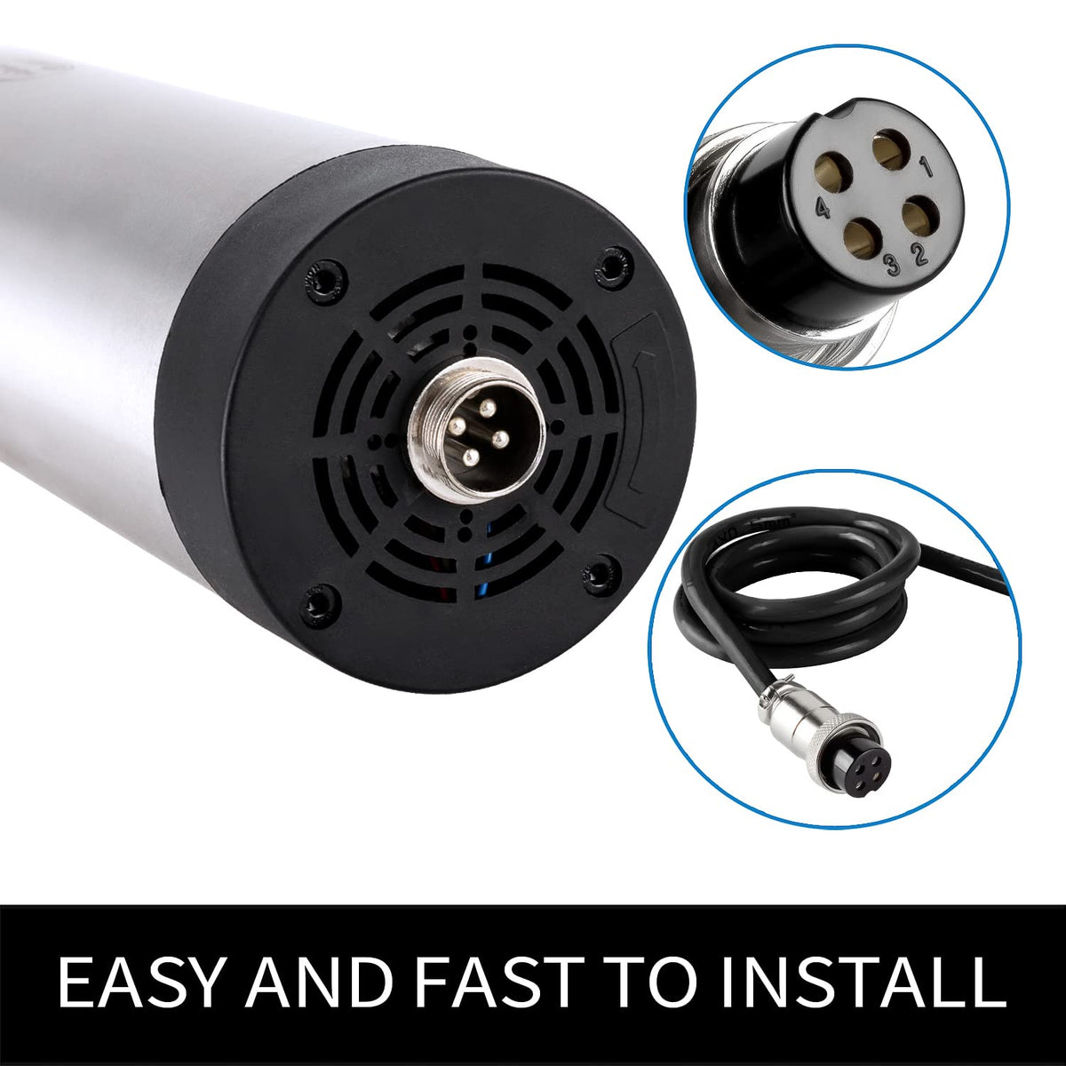 CNC Spindle Motor Kits, 220V 3KW 3000W Φ100mm Air Cooled Spindle CNC Spindle CNC Motor + 3.7KW VFD+Φ100mm Clamp Mount + Collet Set ER20+ Drill bits+ Wires for CNC Router Machine