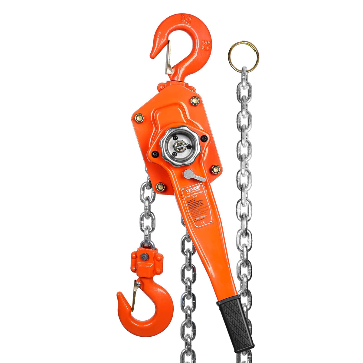 VEVOR Manual Lever Chain Hoist Bundle, Includes 3 Ton 6600 lbs 20 FT and 3/4 Ton 1650 lbs 10 FT Come Alongs, G80 Galvanized Carbon Steel with Weston Double-Pawl Brake
