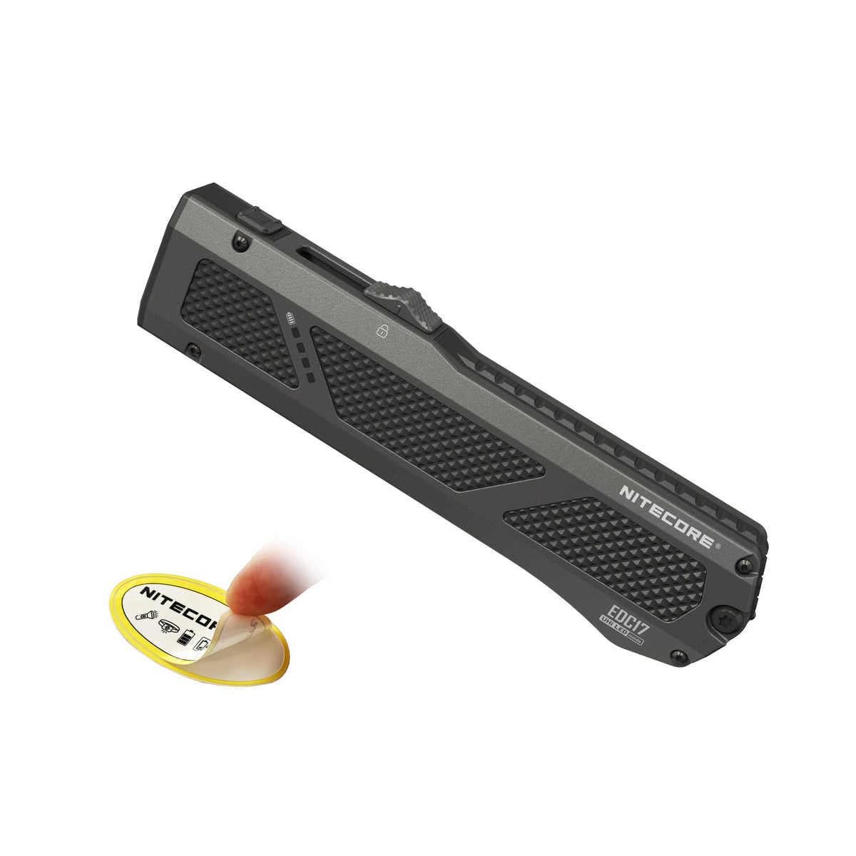 Nitecore EDC17 1500 Lumens EDC Flashlight – 3-in-1 with White Light, UV Black Light and Green Module, Slim Flat Stainless Steel, USB-C Rechargeable, Waterproof for Outdoor or Work