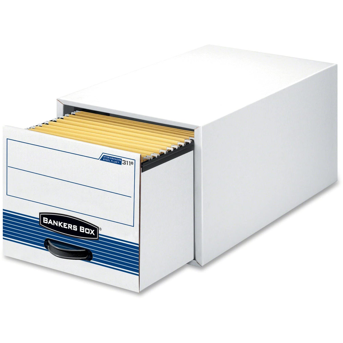 Bankers Box® 003121 Stor/Drawer Steel Plus, White/Blue, Letter