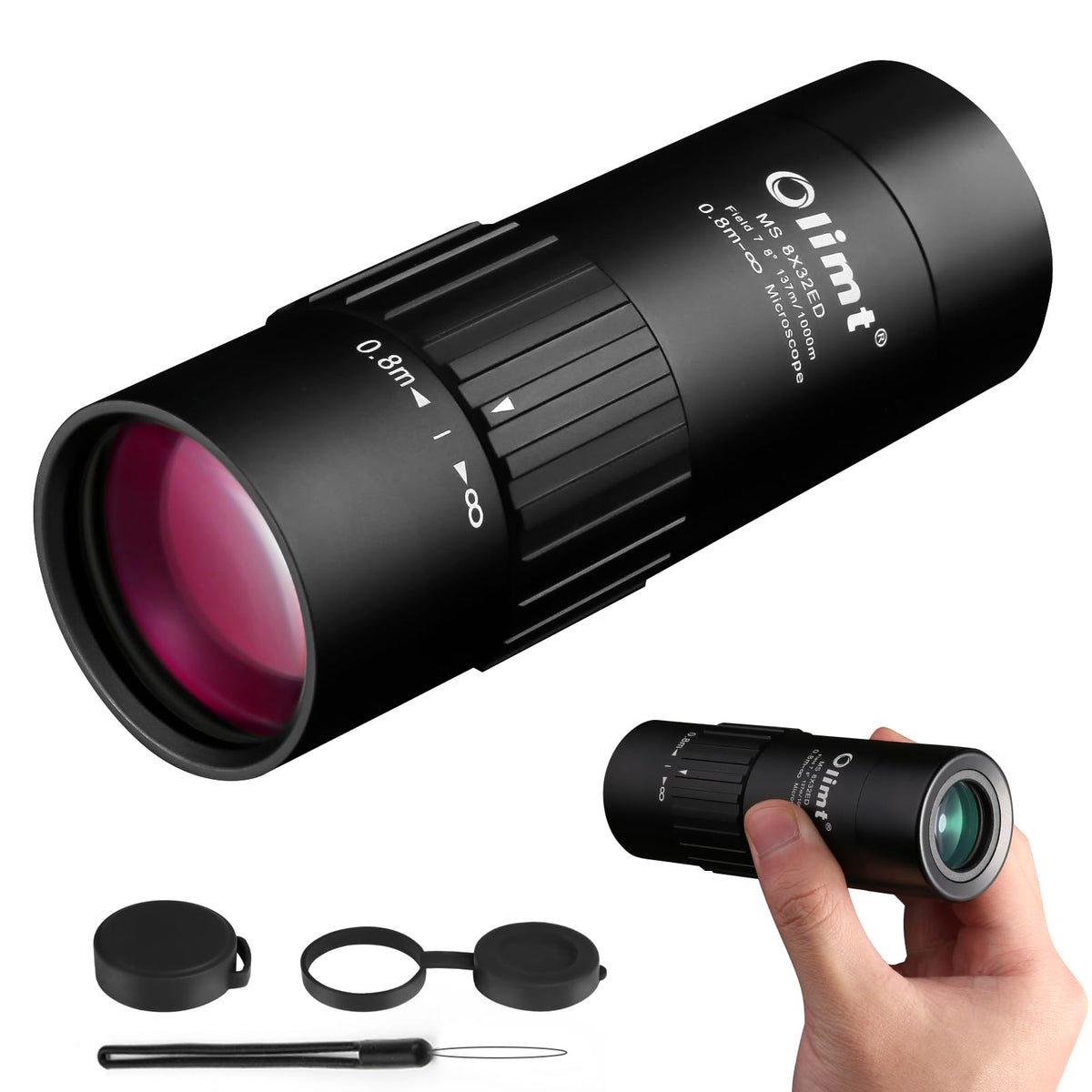 Olimt 8x32 Monocular Telescope Mini Pocket Monocular Compact Monoculars for Adults