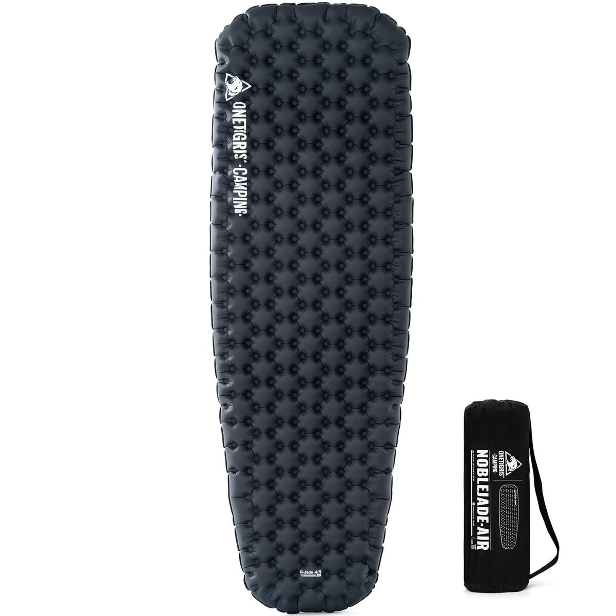 ONETIGRIS Noblejade Insulated Sleeping Pad with R7.3, Ultralight Inflatable Sleeping Pad Extreme Conditions Air Mattress withstands -22°F,Aluminum Film Insulation for Camping,Backpacking,Hiking