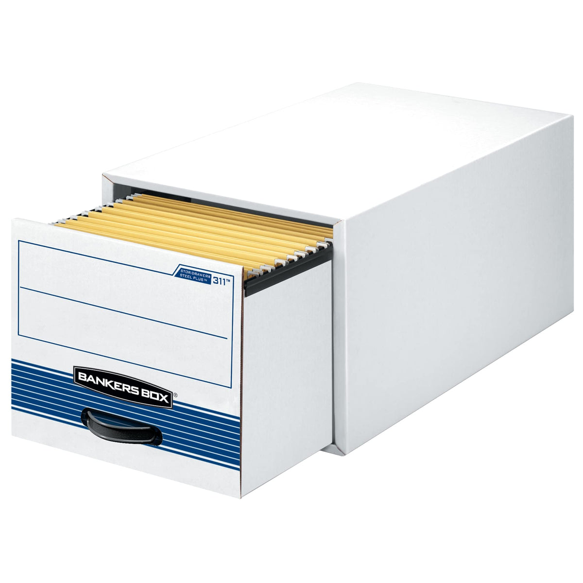 Bankers Box® 003121 Stor/Drawer Steel Plus, White/Blue, Letter