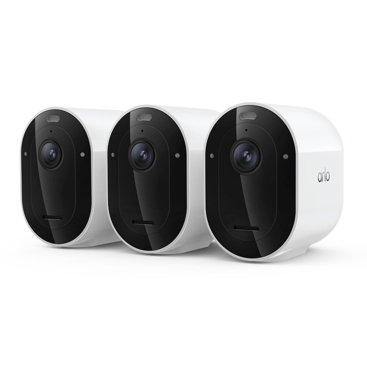 Arlo Pro Security Camera 2K HDR (6th Gen, 2025 Release) - Wireless Outdoor Camera, Rechargeable Removeable Battery, Emergency Response, 1-Month Trial of Secure Plan, 3 Cam, White,Motion Alert