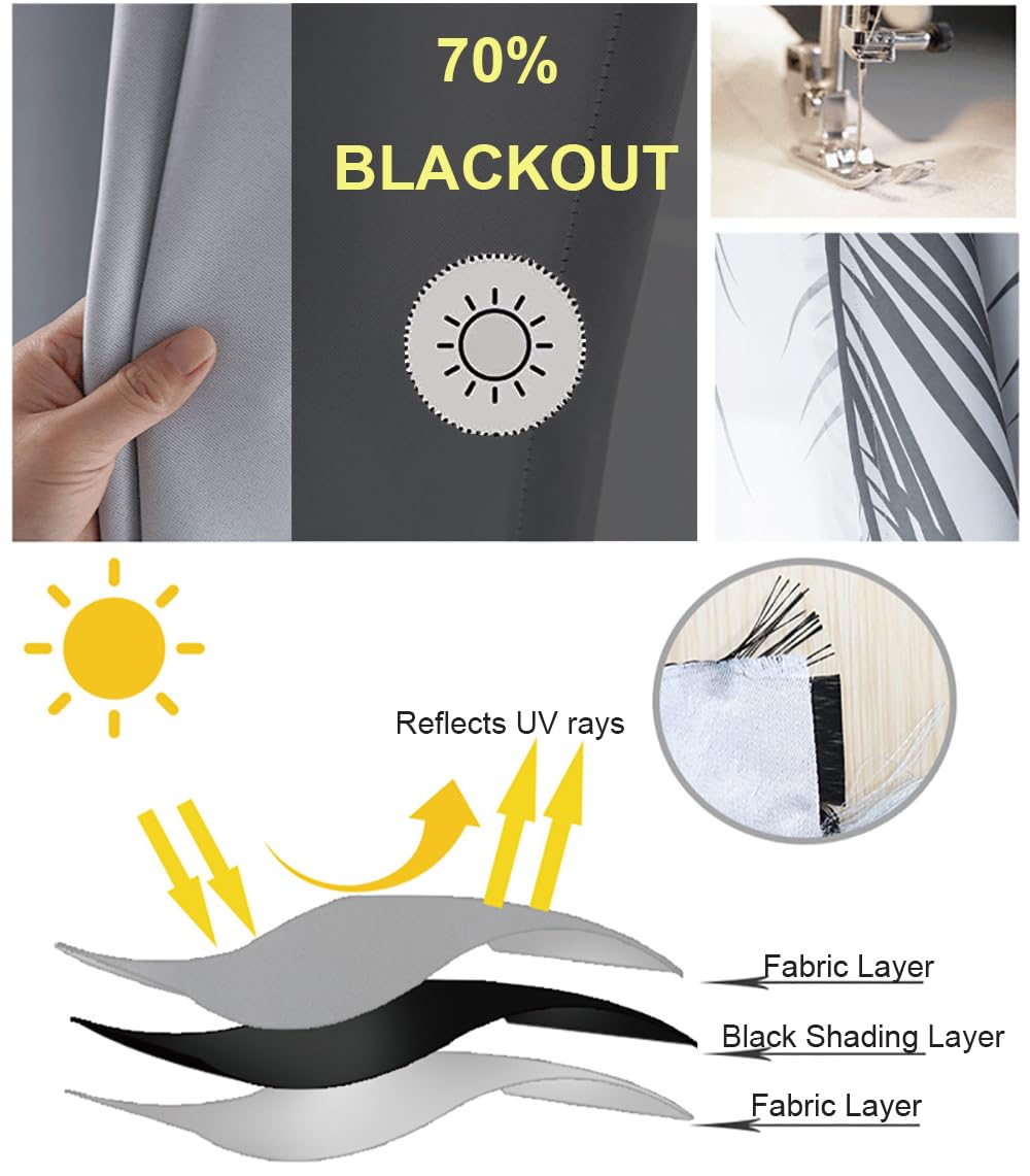 kxry Black and White USA American Flag Blackout Curtains for Bedroom Living Room US Stars Darkening Grommet Curtain 63 Inches Long Window Drapes Treatment Room Decor,2 Panels Set, 42''W x 63''L