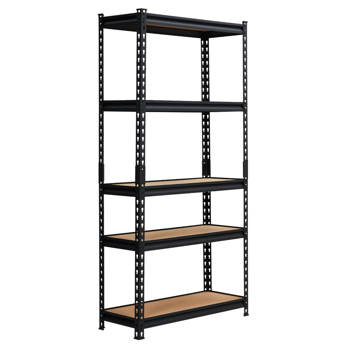 MilleLoom 48 in l x 18 in w x 72 in h 5-Tier Heavy Duty Storage Shelving Unit, 2500 LBS Capacity, Adjustable Metal Rack for Garage, Kitchen Pantry, Basement Organization