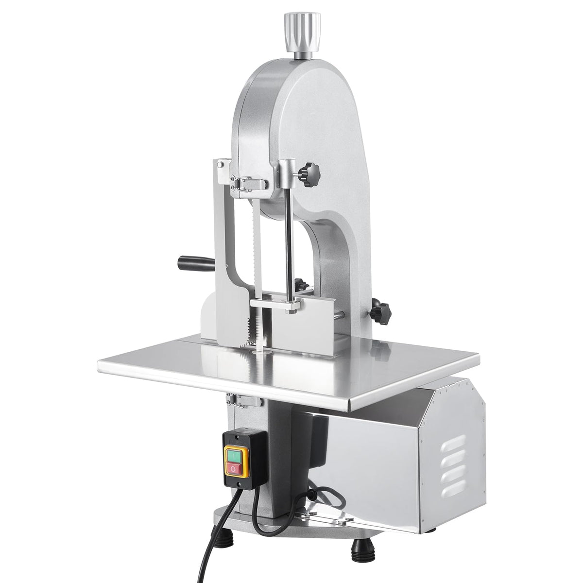 1500W Commercial Electric Bone Saw Machine, Frozen Meat & Bone Cutter with 5 Saw Blades, Adjustable 0.16-7.09 Inch Thickness, 19.3"x15" Stainless Work Table for Butcher Shops, Restaurants, Supermarket