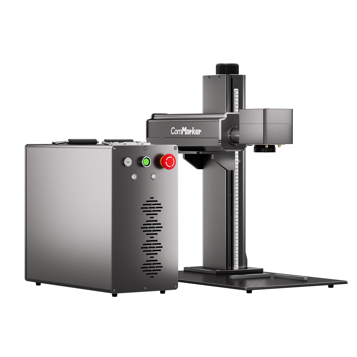 ComMarker Titan1 100W JPT Mopa Fiber Laser Engraving Machine with 2 Optional Lenses, Motorised Elevation, Colour Marking, Lightburn Compatible, Lasers for Metal, Plastic, Jewellery