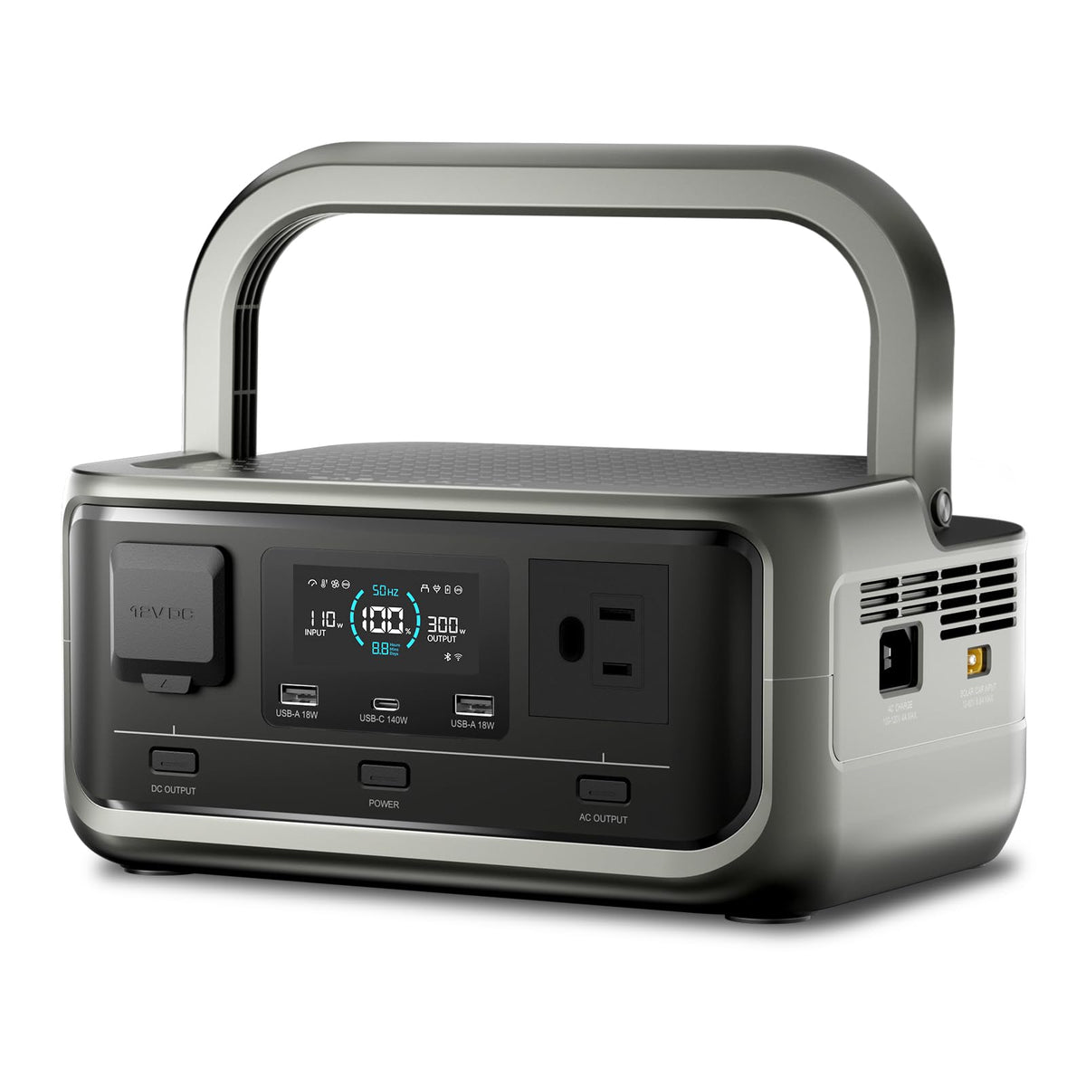 ALLPOWERS VOLIX P300 Portable Power Station, 256Wh LiFePO4 Battery, 300W Solar Generator(600W peak), <20ms UPS, MPPT 110W Max, AC Fast Charge, 100W USB-C Output for Home Backup, Office, RV, Camping