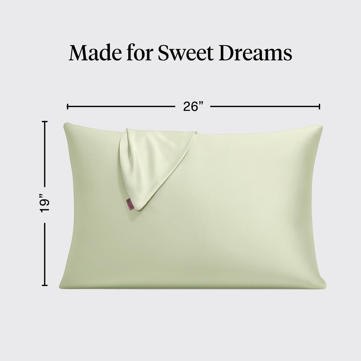 Kitsch Satin Pillowcase with Zipper for Hair & Skin - Softer Than Silk Pillow Cases, Smooth Cooling Satin Pillow Case, Wrinkle-Free, Machine Washable - Pillow Cases Standard Size (19x26) - Sage