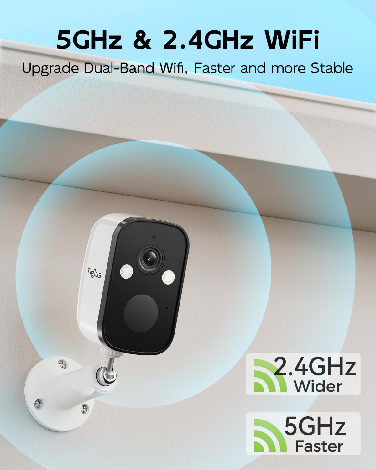 TIEJUS 2K 5G Security Cameras Wireless Outdoor, 4-Pack Solar-Powered Camera for Home with Full Color Night Vision, PIR Detection, IP66/Alexa/2 Way Talk, No Subscription, 5G/2.4GHz WiFi