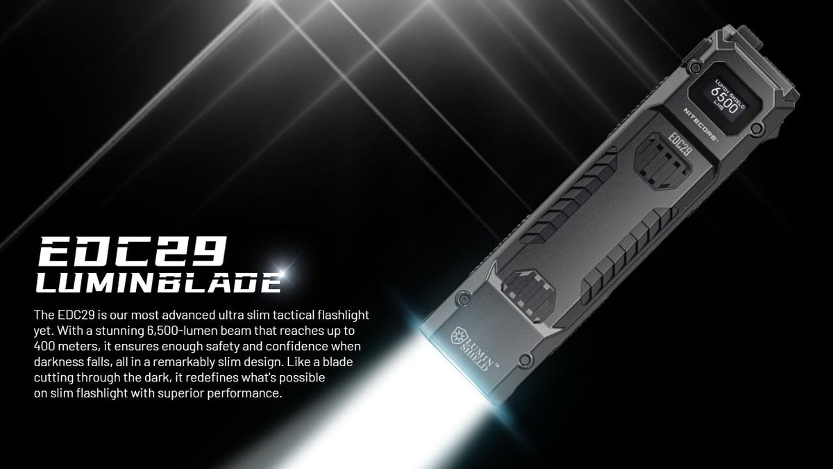 EdisonBright Nitecore EDC29 6500 Lumen USB Rechargeable Slim Body LED Flashlight EBR Charging Adapter