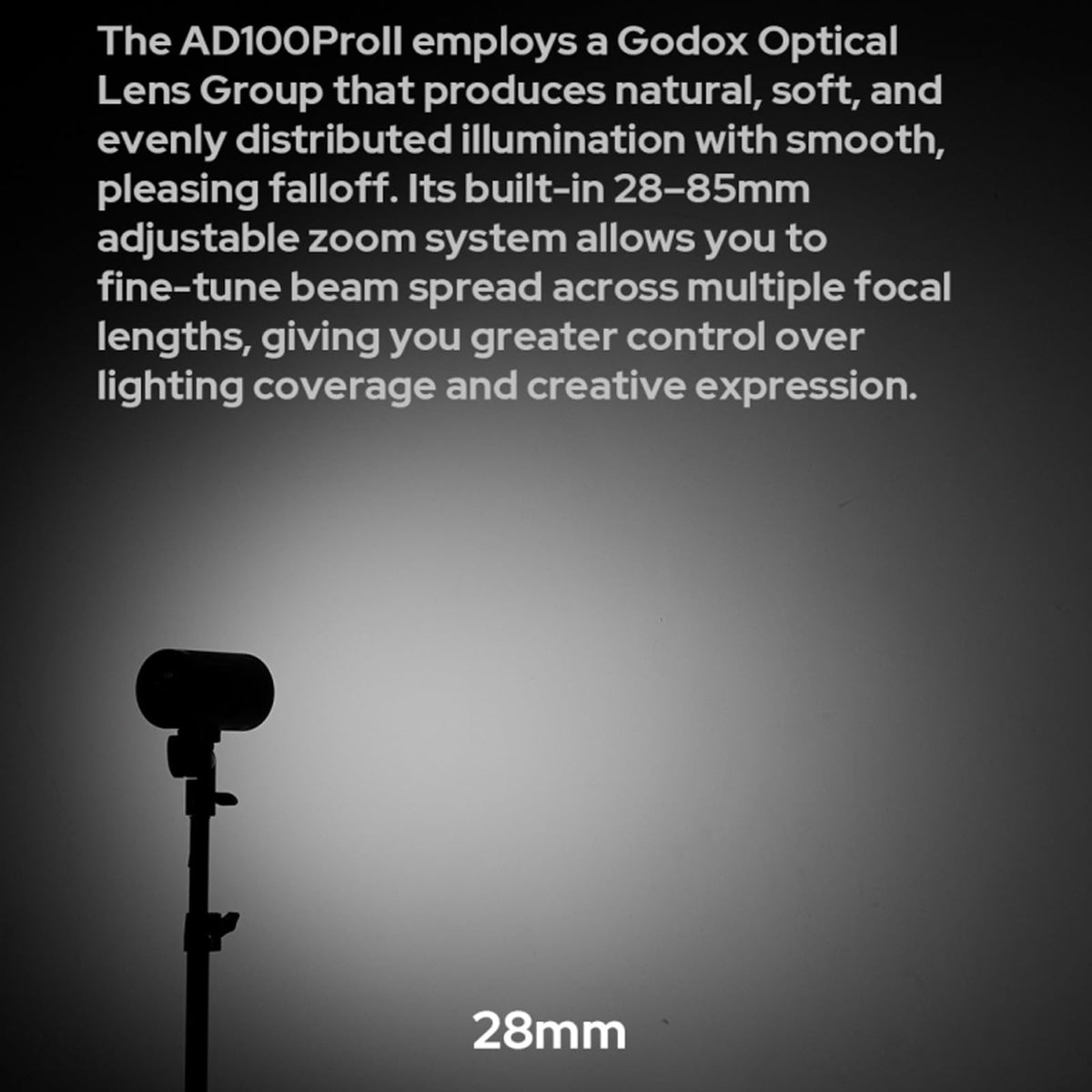 Godox AD100 Pro II AD100Pro II 100Ws Flash, 490 Full Power Flashes, 0.01-1.5s Recycling, 2W LED Model Light, 1/8000s HSS, 2.4G Wireless, Pocket Flash Strobe for DSLR Cameras (Godox AD100 Pro Upgrade)