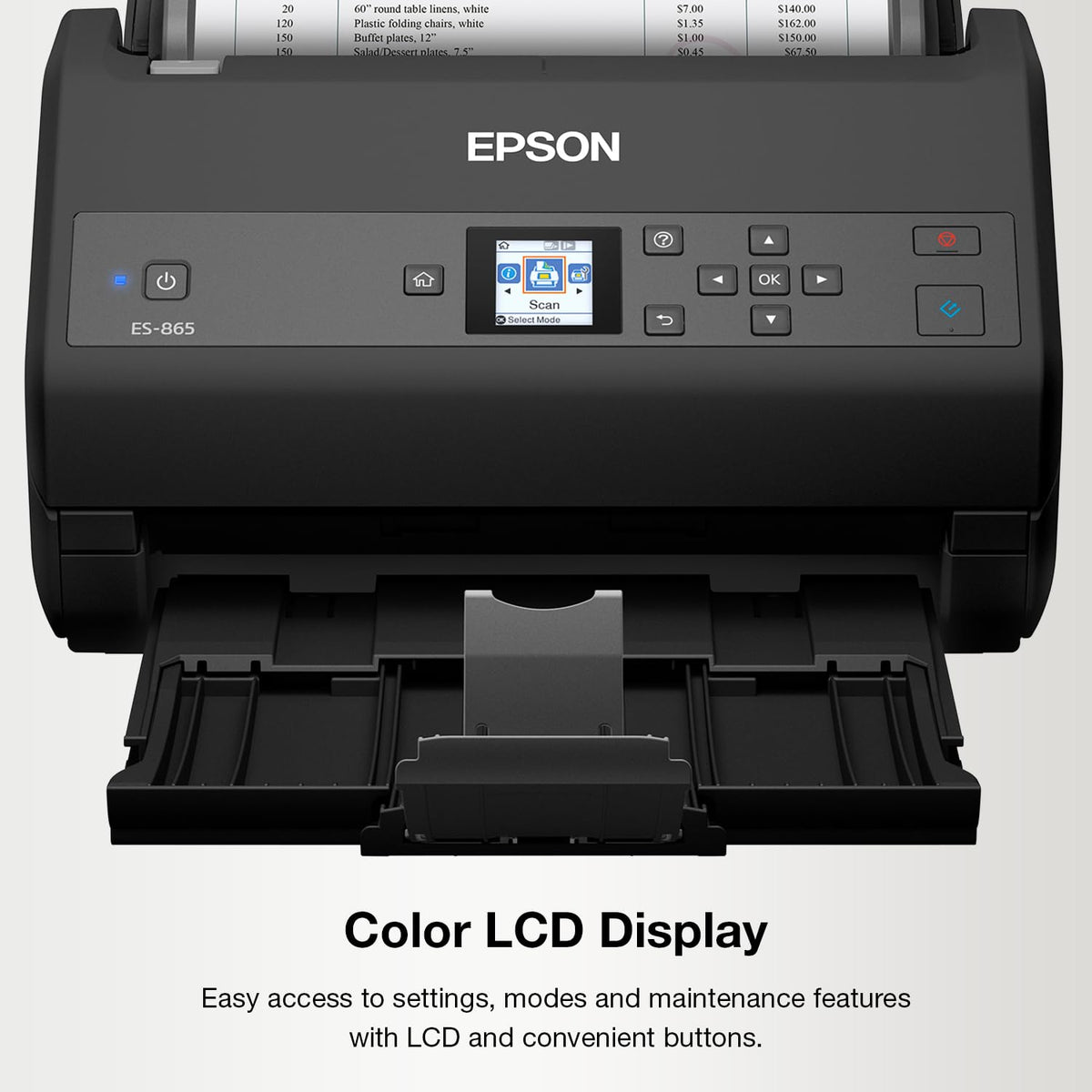 Epson Workforce ES-865 High Speed Color Duplex Document Scanner with Twain Driver