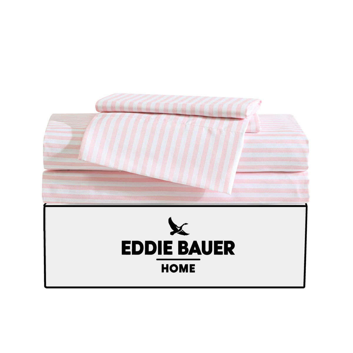 Eddie Bauer Kids - Full Sheet Set, Ultra-Soft Microfiber Bedding with Fully Elastic Fitted Sheet, Kids Bed Set with Pillowcases, Easy Care Bedding (Little Stripe)