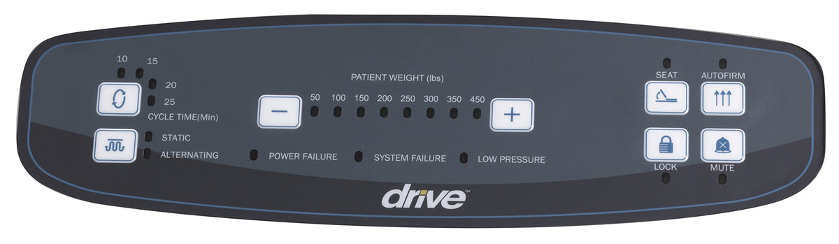 Drive Medical 14029 Med-Aire Low Air Loss Mattress Replacement System with Alternating Pressure, Blue, 84 Inch x 36 Inch