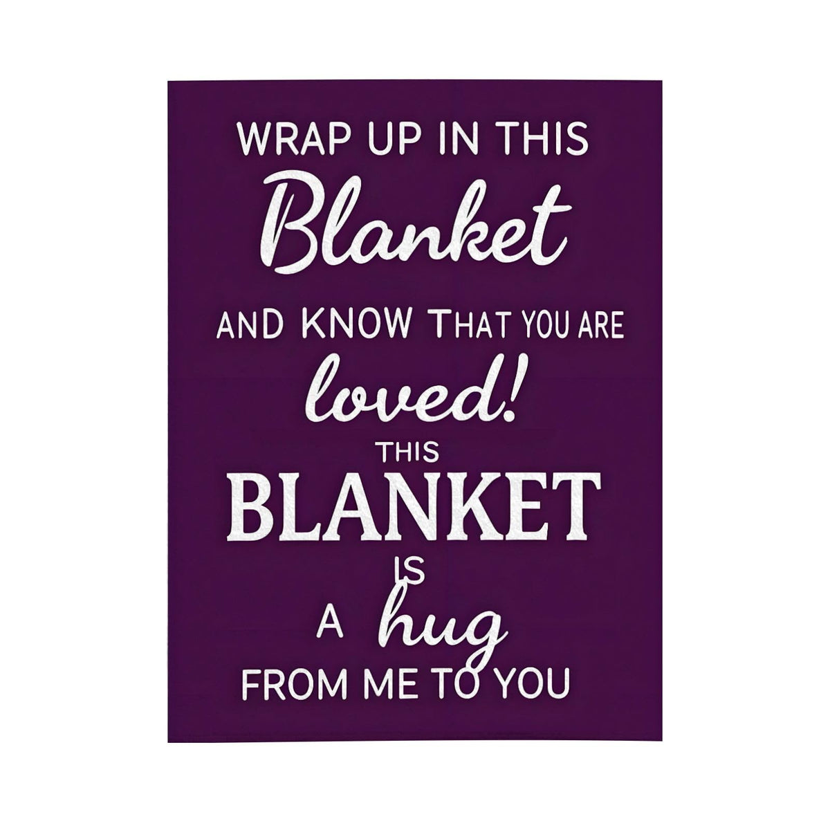 Sending You A Big Hugs So Its There When You Need It Blanket Cozy Flannel Comfort Throw Sympathy Healing Gift Encouragement Blanket for Family and Friends (White 10, 50x60in(127cm*153cm))