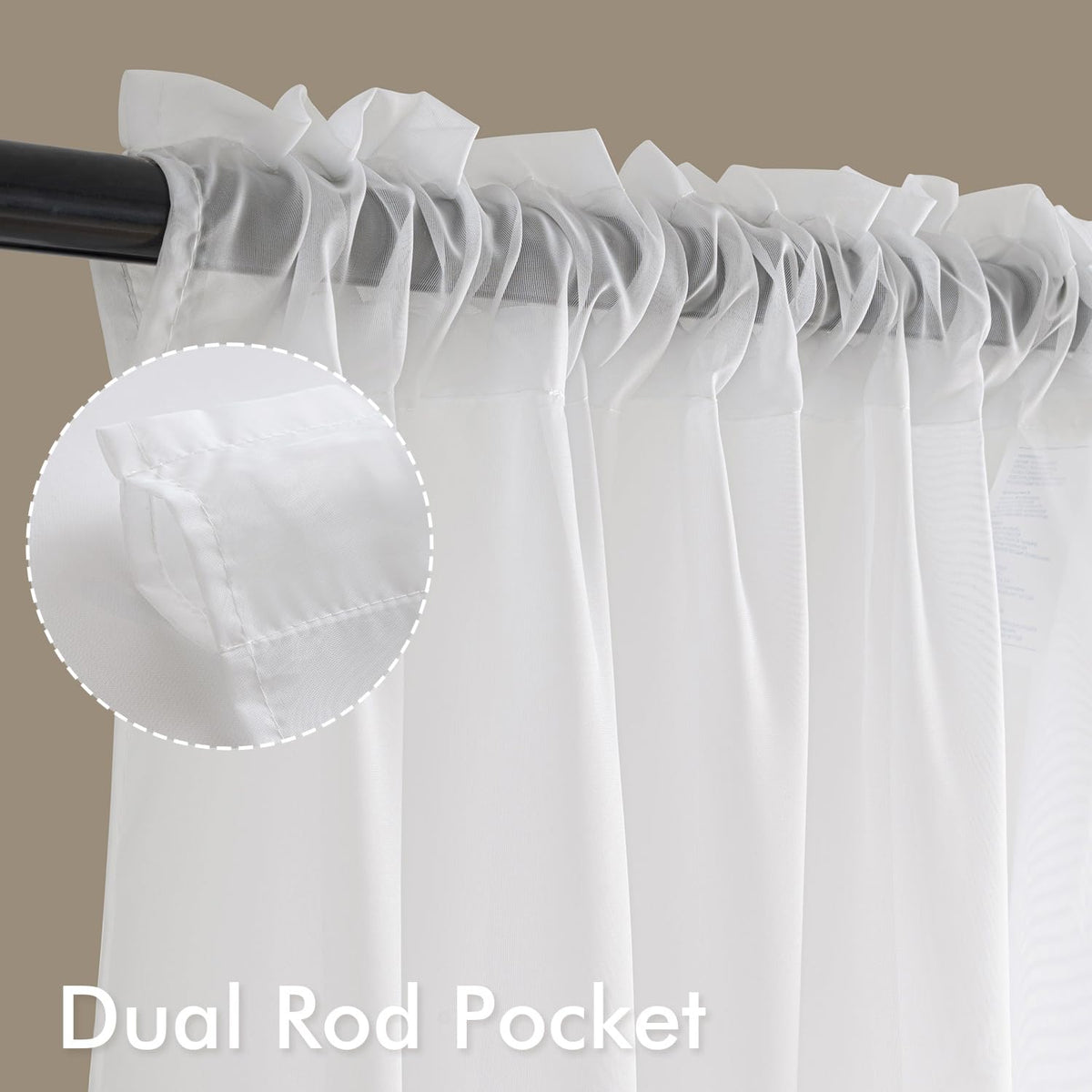 MIULEE White Sheer Curtains 84 Inches Long, 4 Panels Set, Light Filtering Rod Pocket Voile Drapes for Living Room and Bedroom, Airy Soft Fabric Window Treatments, 42 x 84 Inches