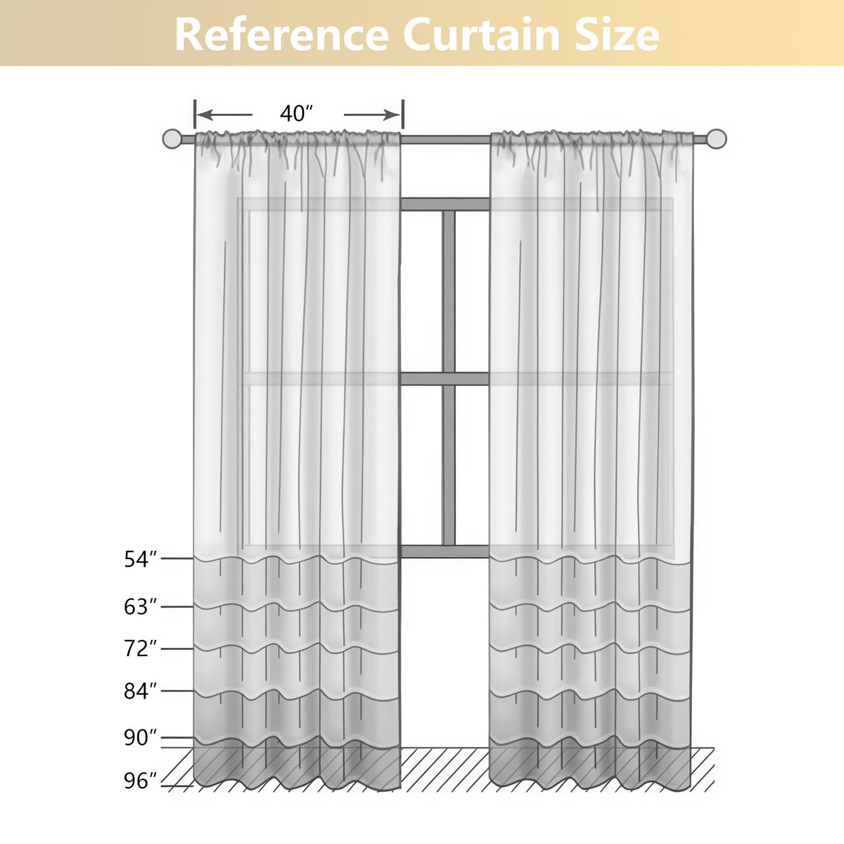 Ebesto Floral Curtains 63 Inch Length - Light Filtering Faux Linen Flower Printed Window Curtains for Bedroom, Rod Pocket No-See Through Privacy Drapes, 2 Panels, Each 40Wx63L Inches, Grey