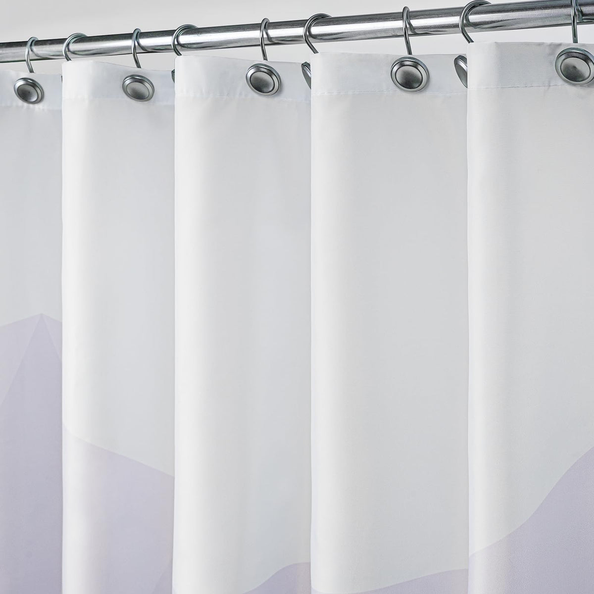 Sunlit Designer 36 x 72 Inches Small Stall Shower Curtain, Ombre Purple RV Half Size Narrow Fabric Shower Curtains for Bathroom Decor, Contemporary Geometric Bathroom Curtains, Purple