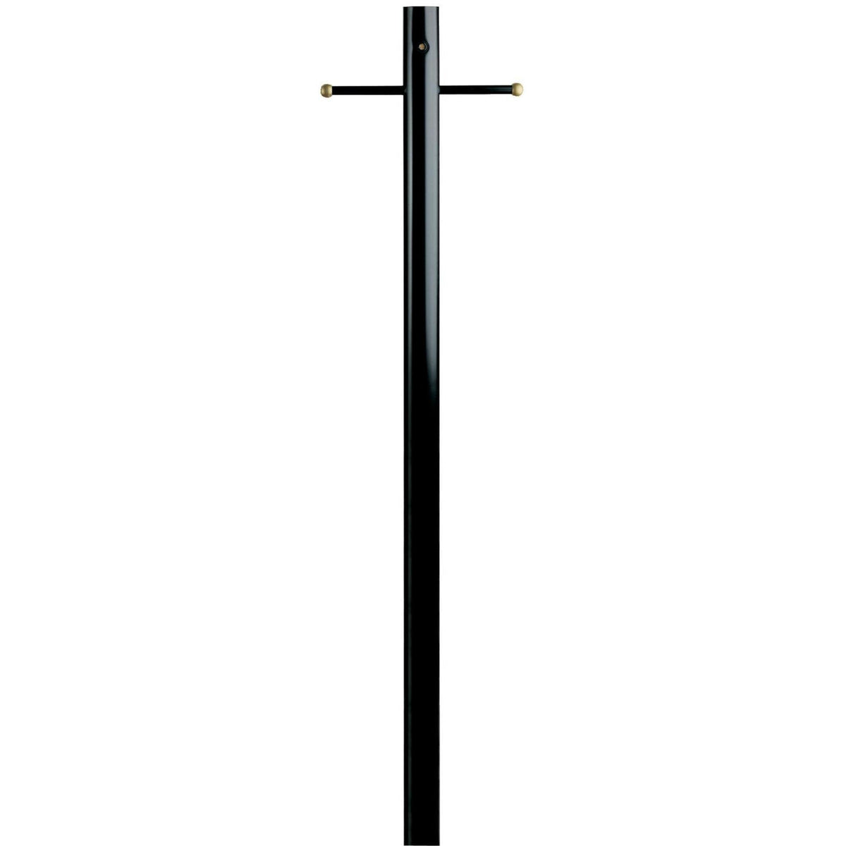 Westinghouse Lighting 6695500 Lantern Post with Ground Convenience Outlet and Dusk to Dawn Sensor, Black Finish on Steel