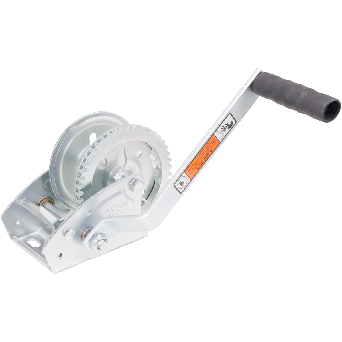 Dutton-Lainson Company - Pulling Winch (DLC1600) - Rust-Resistant for Horizontal Pulling Applications and Hauling - 1600 lb Capacity, Plated, 9-1/2" Handle, 4.4:1 Gear Ratio, No Strap - Made in USA