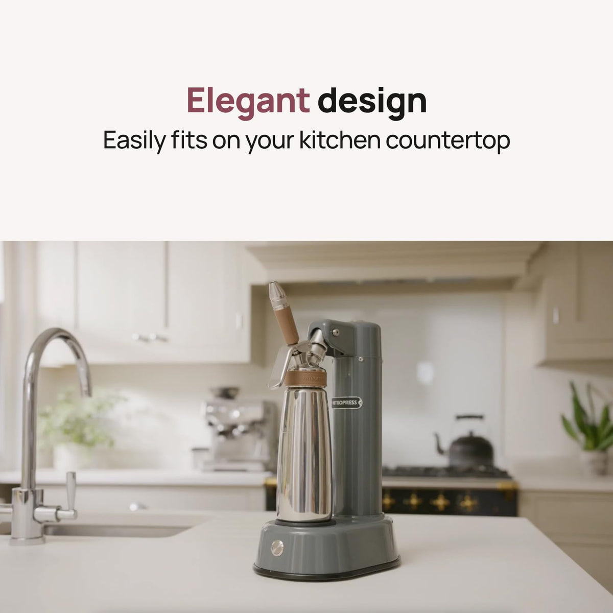 NitroPress DS Electric Nitro Cold Brew Coffee & Cocktail Maker Machine, Air-Powered Nitro Coffee Maker & Nitrogen Infuser for Coffee Matcha Cocktails & Drinks Stainless Steel Home Bar Beverage System