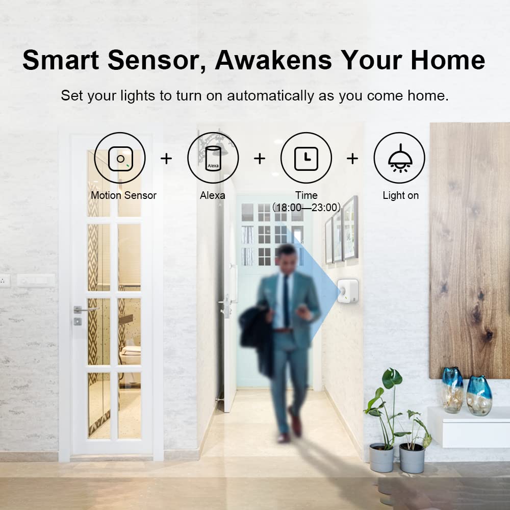 UBIBOT Motion Sensor MS1P Wireless Motion Sensor with Free App & Email Alerts, WiFi and Ethernet Connection and POE Power Supply. Supports IFTTT, Alexa (2.4GHz WiFi only)