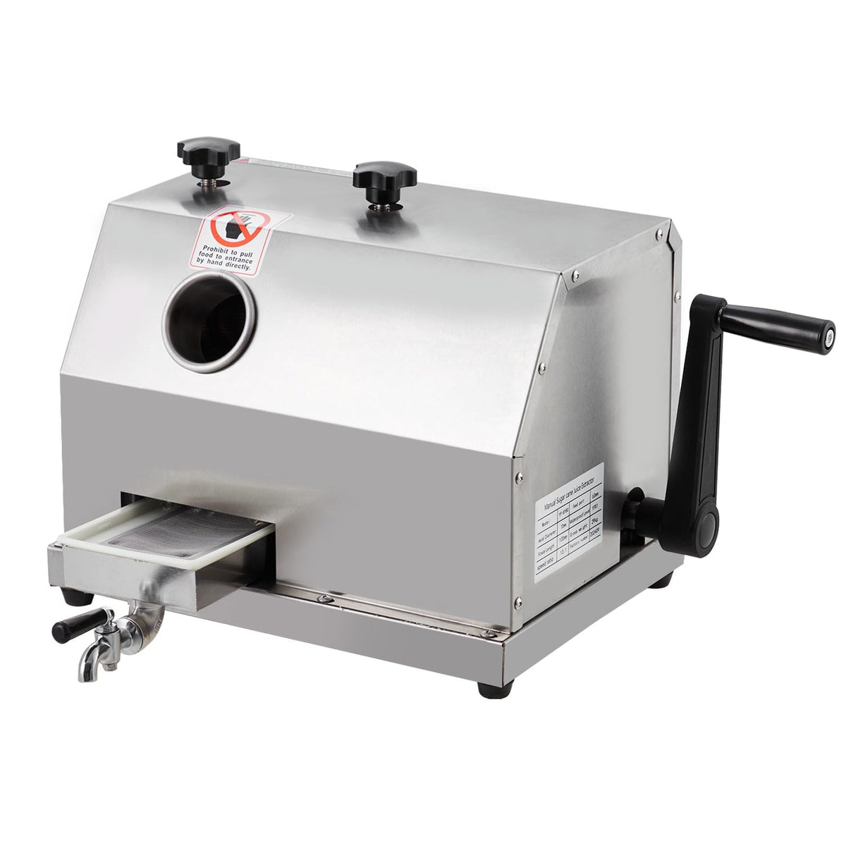 Garvee Manual Sugar Cane Press Juicer, 3 Stainless Steel Rollers Commercial Sugarcane Juicer Machine, 2.4" Big Inlet, 110 LBS/H High Yield Sugar Cane Extractor