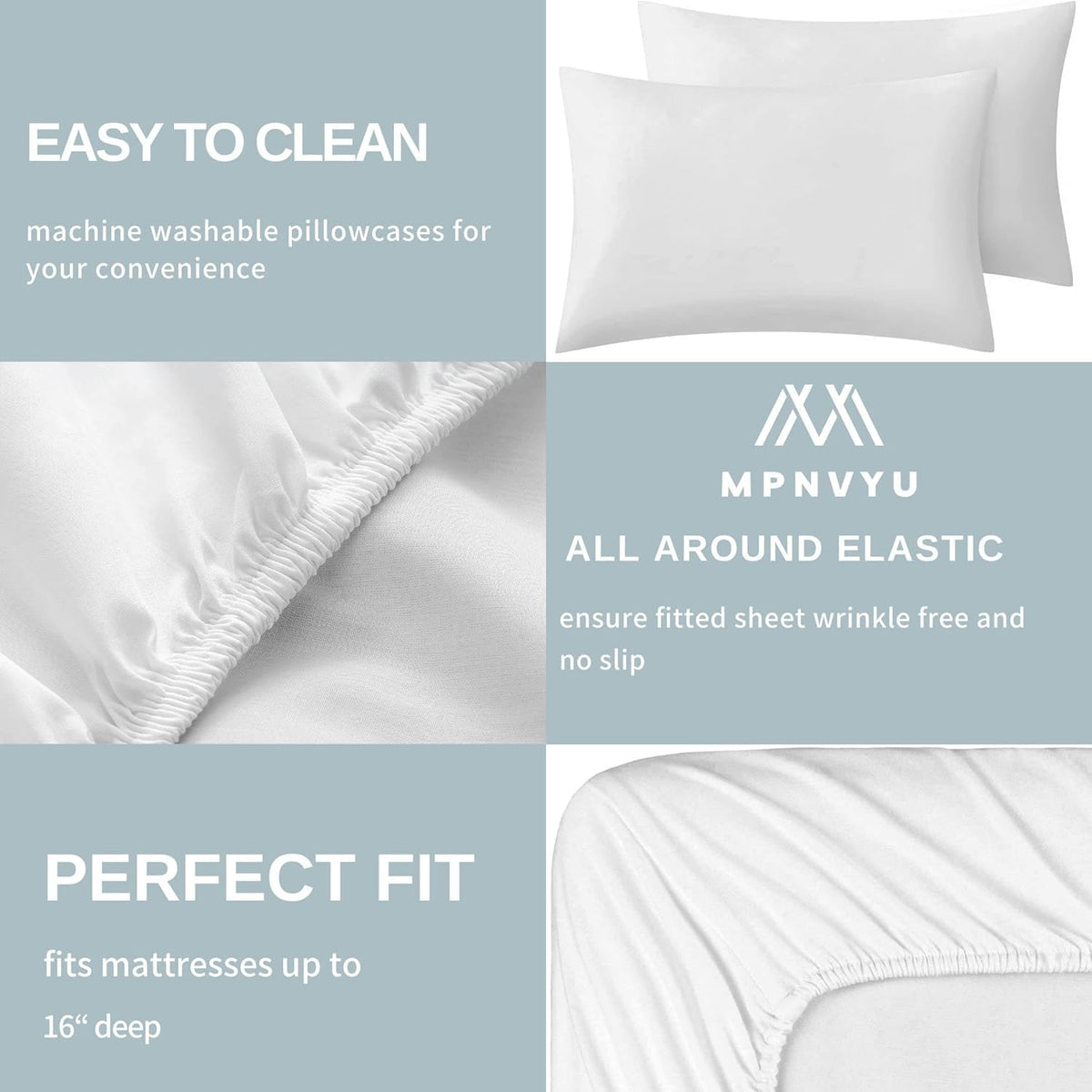 MPNVYU Moth Sheets Queen Sheet Set, Moon Phase Bed Sheets, Gothic Bedding Bedroom Decor, Soft Microfiber Deep Pocket Fitted Sheet & Flat Sheet & 2 Pillowcases